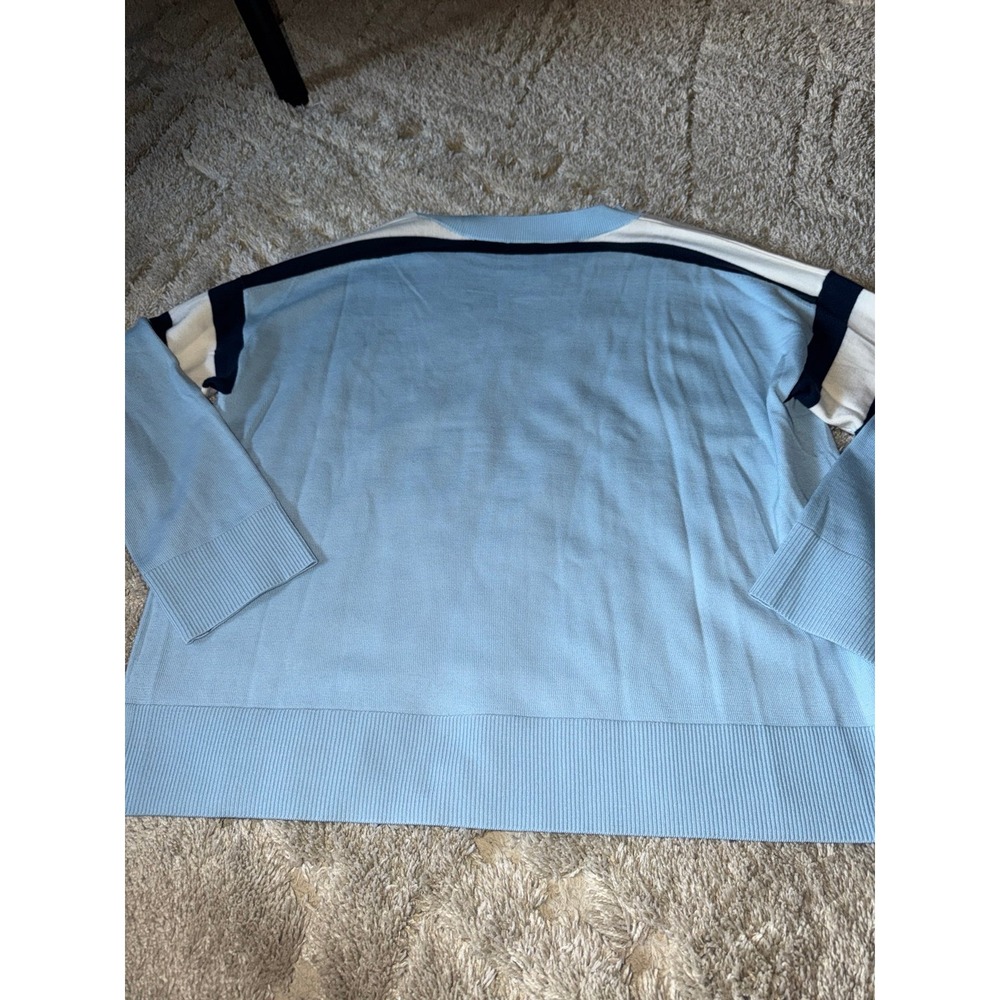 Akris Punto Schurwolle Virgin Wool Light Blue Sweater - Picture 5 of 6